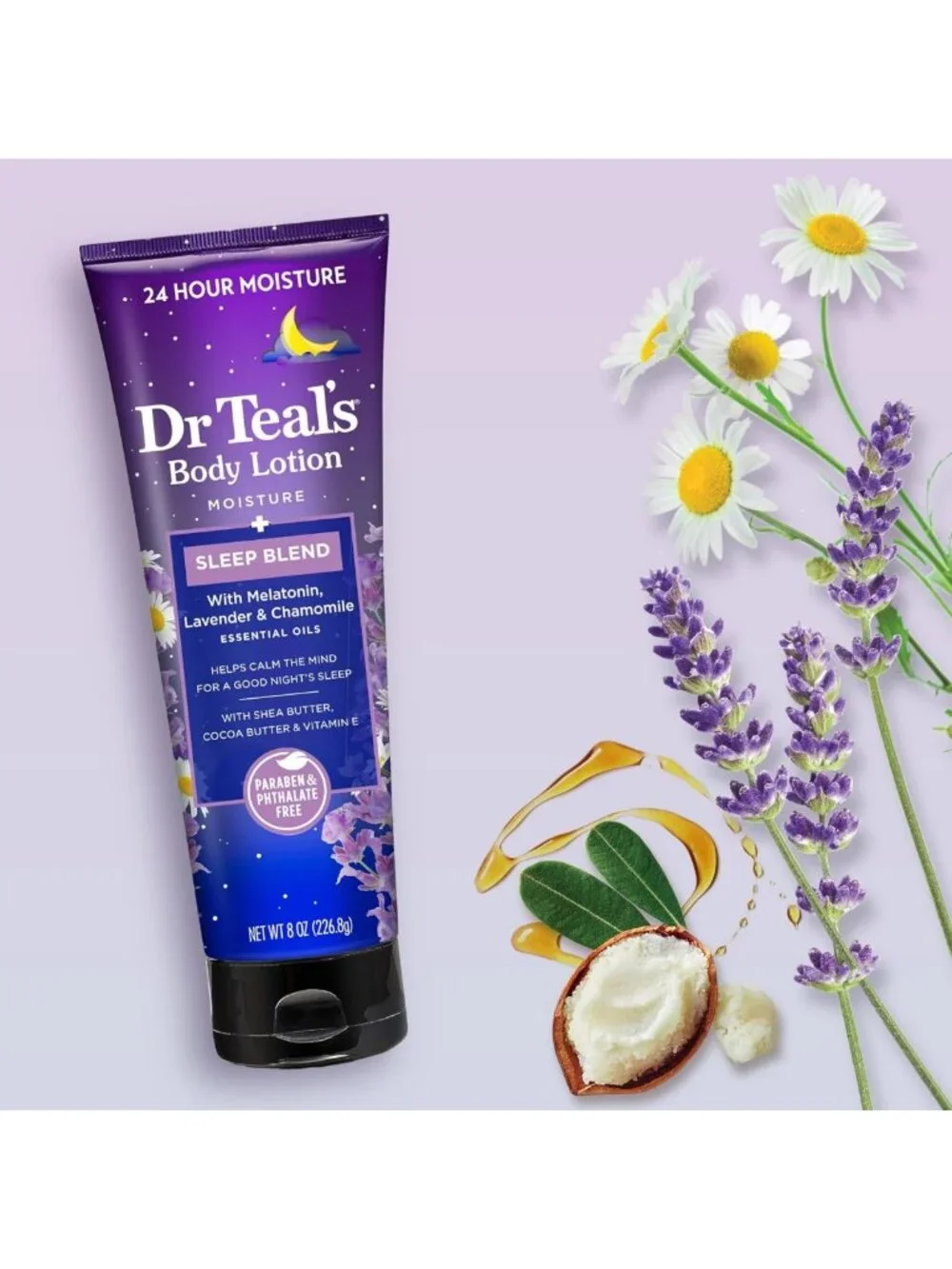 Sleep Body Lotion with Melatonin, Lavender & Chamomile - 24-Hour Moisture (3